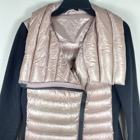 Calvin Klein Performance Woman’s Size Medium Down Puffer Jacket Pink Black - Picture 2 of 11